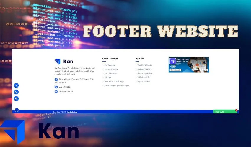 Mẫu footer website được ưa chuộng nhất hiện nay