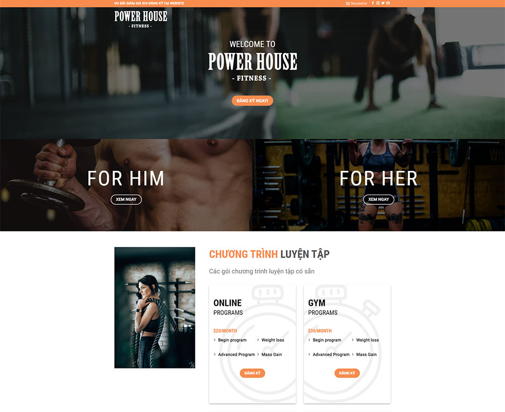 Homepage là gì? homepage website phòng tập thể hình 