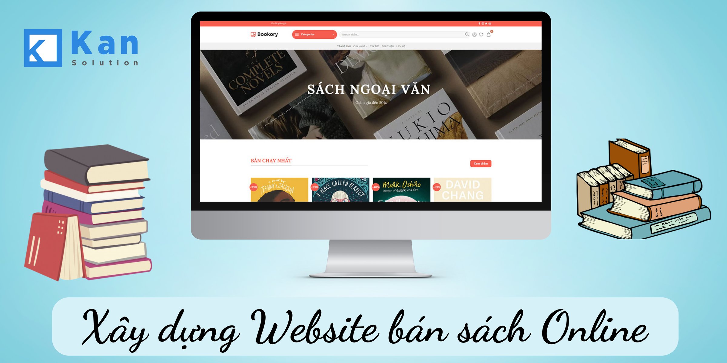 Xây dựng website bán sách online đơn giản, nổi bật