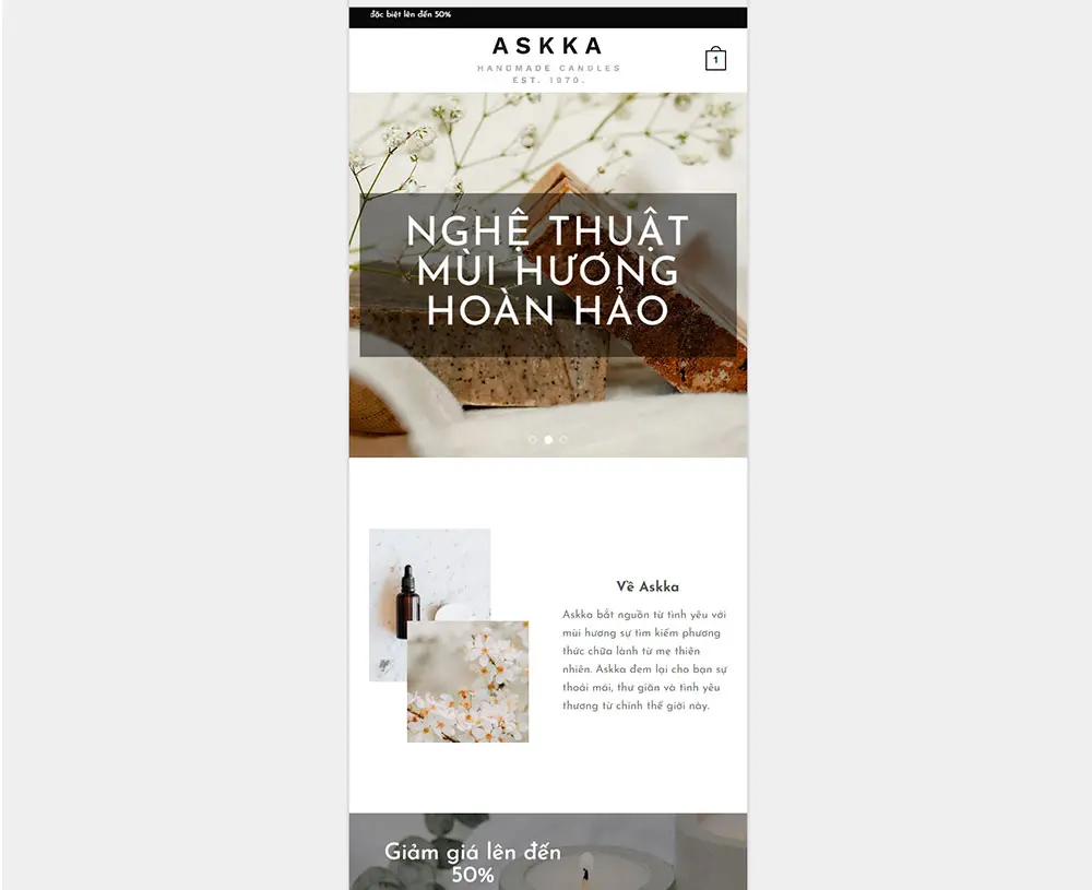 Thiết kế landing page mỹ phẩm 