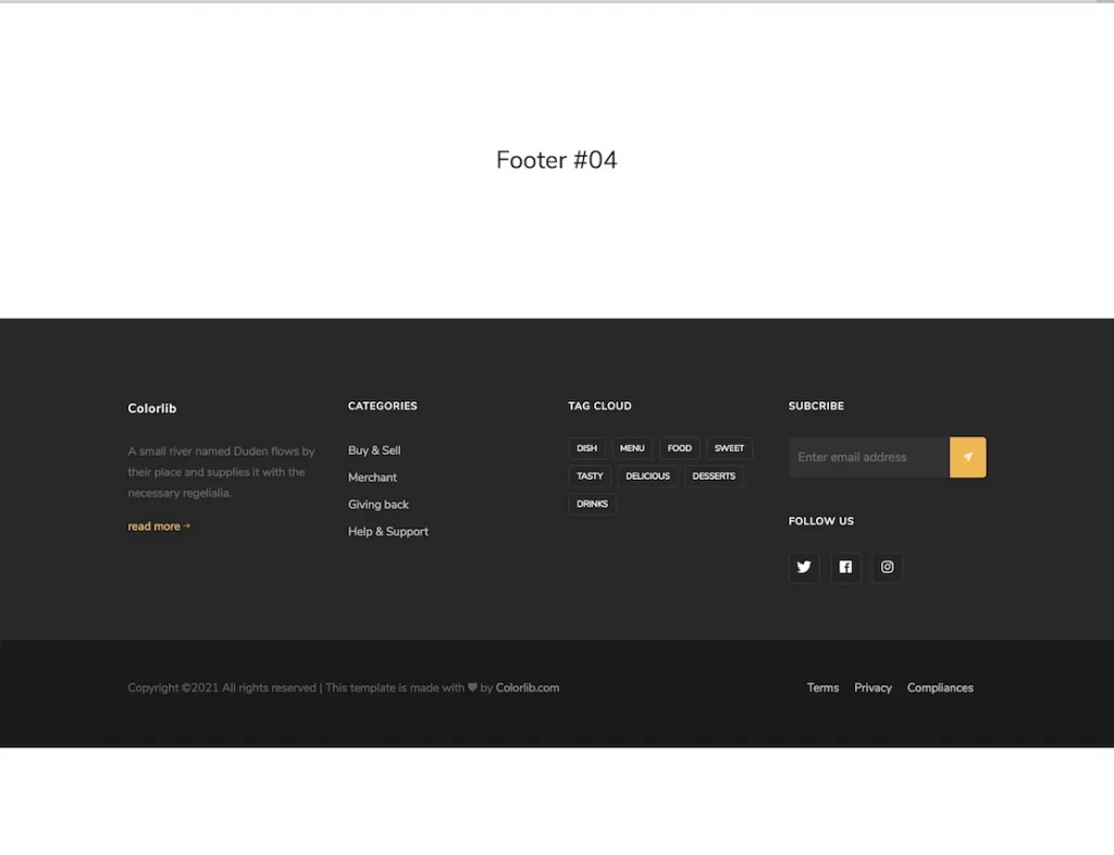 footer website 