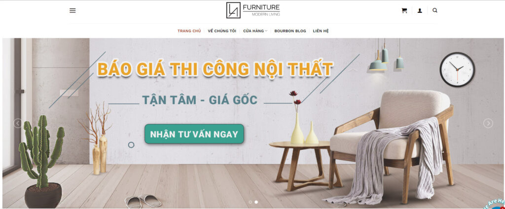 Landing page nội thất 